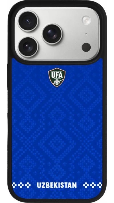 iPhone 17 Pro Case Hülle - Silikon schwarz Usbekistan 2026 personalisierbares Fussballtrikot