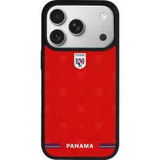 iPhone 17 Pro Case Hülle - Silikon schwarz Panama 2026 personalisierbares Fussballtrikot