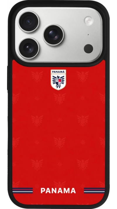 iPhone 17 Pro Case Hülle - Silikon schwarz Panama 2026 personalisierbares Fussballtrikot