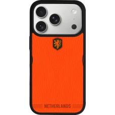 iPhone 17 Pro Case Hülle - Silikon schwarz Niederlande 2026 personalisierbares Fussballtrikot