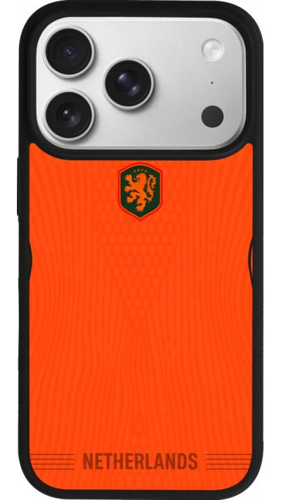 iPhone 17 Pro Case Hülle - Silikon schwarz Niederlande 2026 personalisierbares Fussballtrikot