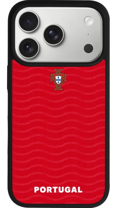 iPhone 17 Pro Case Hülle - Silikon schwarz Portugal 2026 personalisierbares Fussballtrikot