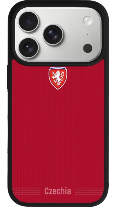 iPhone 17 Pro Case Hülle - Silikon schwarz Tschechische Republik 2026 personalisierbares Fussballtrikot