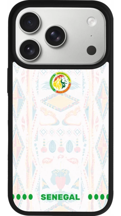 iPhone 17 Pro Case Hülle - Silikon schwarz Senegal 2026 personalisierbares Fussballtrikot