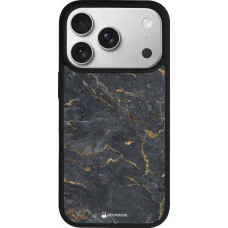 iPhone 17 Pro Case Hülle - Silikon schwarz Grey Gold Marble