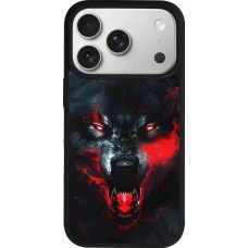 Coque iPhone 18 Pro / 17 Pro - Silicone rigide noir Halloween 2024 mad werewolf