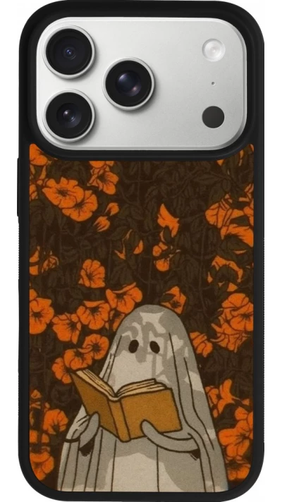 iPhone 18 Pro / 17 Pro Case Hülle - Silikon schwarz Halloween 2026 Ghost reading