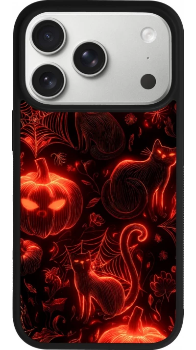 iPhone 18 Pro / 17 Pro Case Hülle - Silikon schwarz Halloween 2026 Pattern Halloween