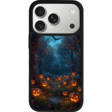 iPhone 18 Pro / 17 Pro Case Hülle - Silikon schwarz Halloween 2026 Road of Pumpkins