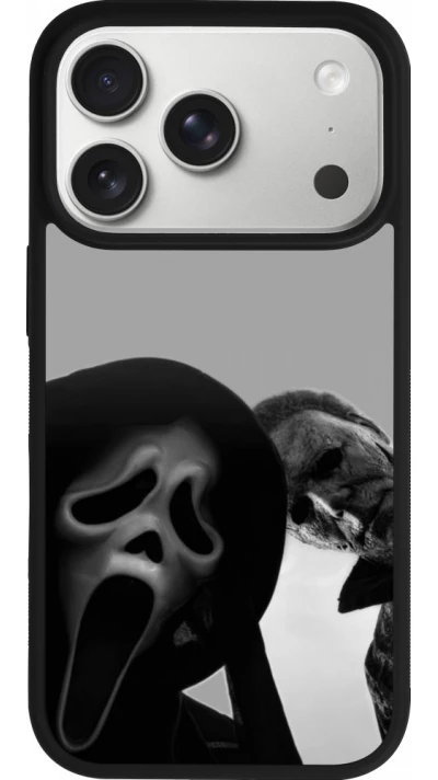 iPhone 18 Pro / 17 Pro Case Hülle - Silikon schwarz Halloween 2026 Scream and Michael Myers