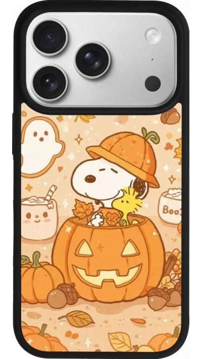 iPhone 18 Pro / 17 Pro Case Hülle - Silikon schwarz Halloween 2026 Snoopy Halloween