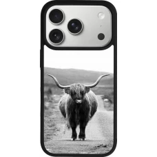 iPhone 17 Pro Case Hülle - Silikon schwarz Highland cattle