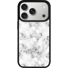 Coque iPhone 17 Pro - Silicone rigide noir Marble 01