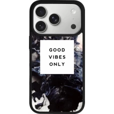 iPhone 17 Pro Case Hülle - Silikon schwarz Marble Good Vibes Only