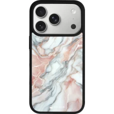 iPhone 17 Pro Case Hülle - Silikon schwarz Rosa Leuchtender Marmor