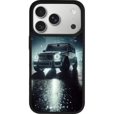 Coque iPhone 18 Pro / 17 Pro - Silicone rigide noir Mercedes G AMG Night