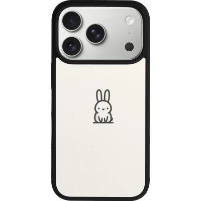 iPhone 17 Pro Case Hülle - Silikon schwarz Minimal Häschen Süße
