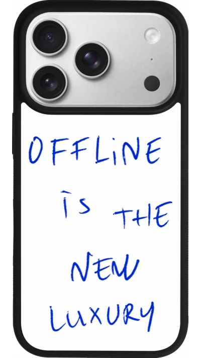 Coque iPhone 17 Pro - Silicone rigide noir Offline is the new luxury