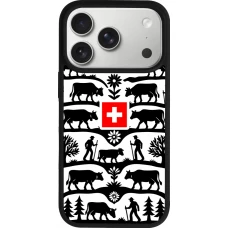 Coque iPhone 17 Pro - Silicone rigide noir Poya Suisse 3