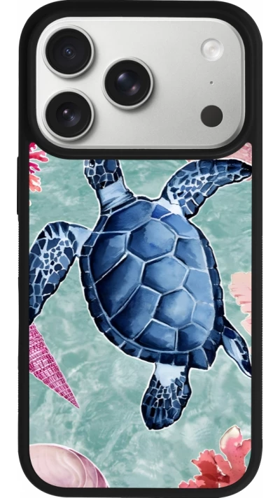 iPhone 17 Pro Case Hülle - Silikon schwarz Preppy Turtle