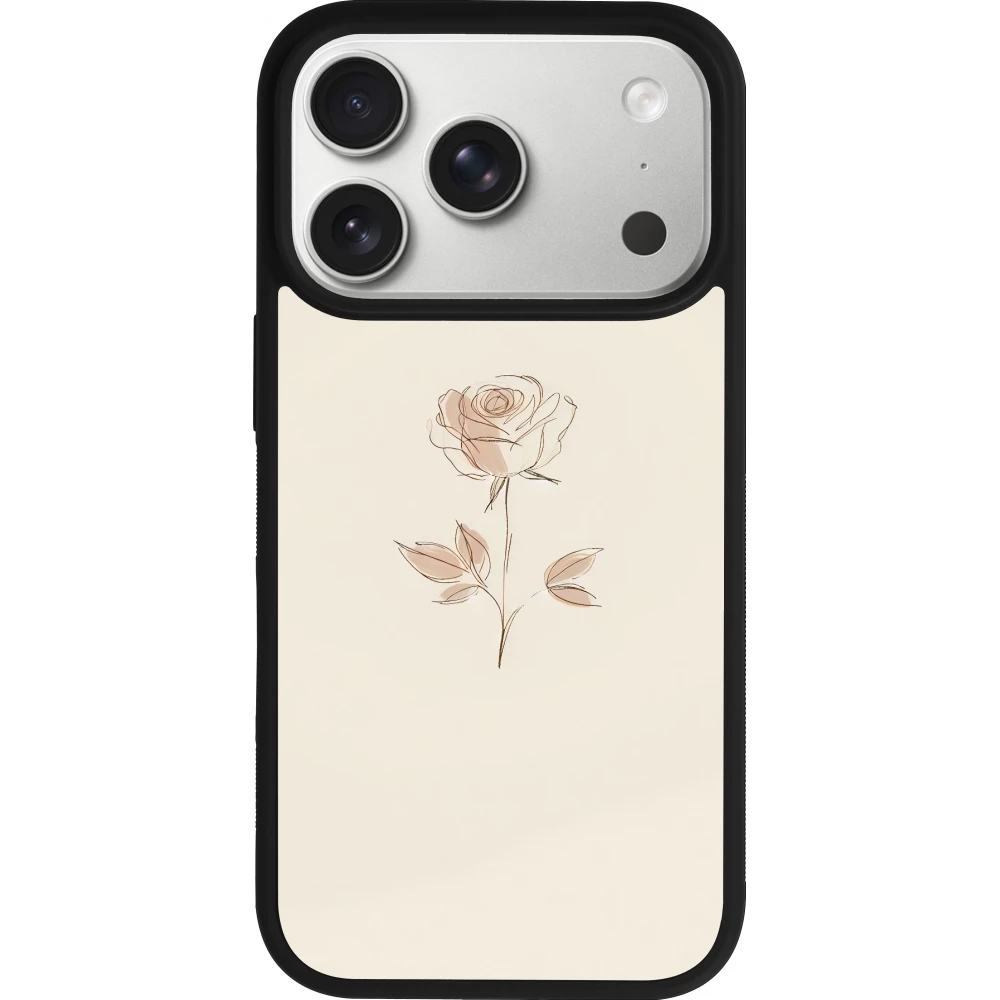 iPhone 17 Pro Case Hülle - Silikon schwarz Rosa Sand Minimalistisch