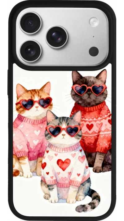iPhone 17 Pro Case Hülle - Silikon schwarz Saint Valentines Day 26 Cat Love