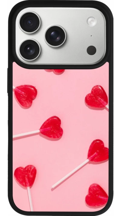 iPhone 17 Pro Case Hülle - Silikon schwarz Saint Valentines Day 26 Lollipop