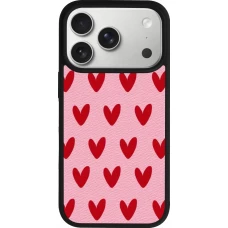iPhone 17 Pro Case Hülle - Silikon schwarz Saint Valentines Day 26 Pattern heart