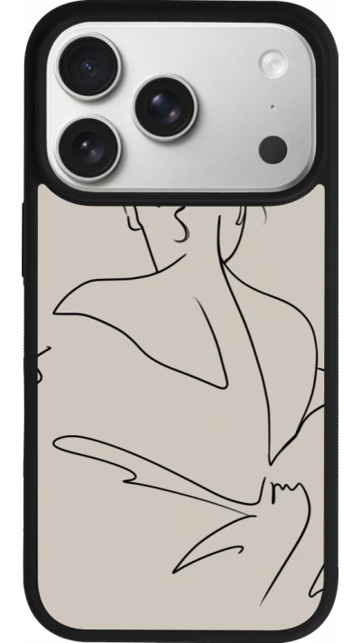 Coque iPhone 17 Pro - Silicone rigide noir Salnikova 05