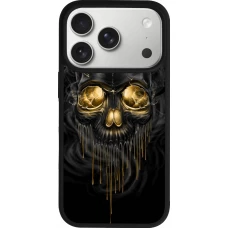 Coque iPhone 17 Pro - Silicone rigide noir Skull 02