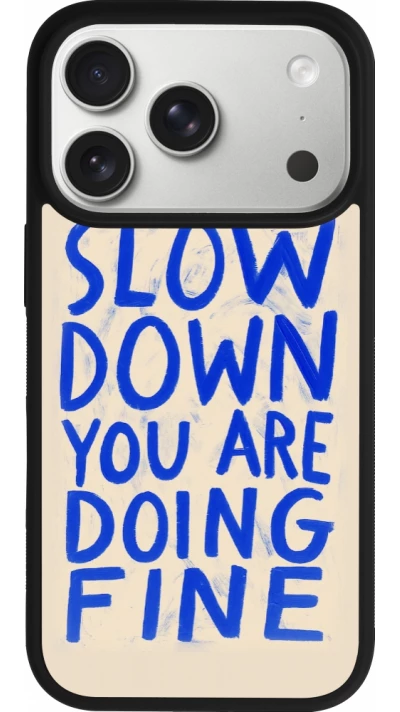 iPhone 17 Pro Case Hülle - Silikon schwarz Slow down 2026