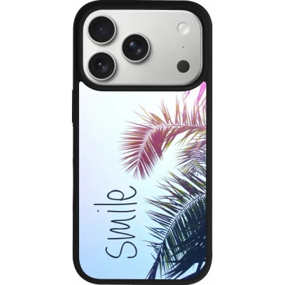 Coque iPhone 17 Pro - Silicone rigide noir Smile 05