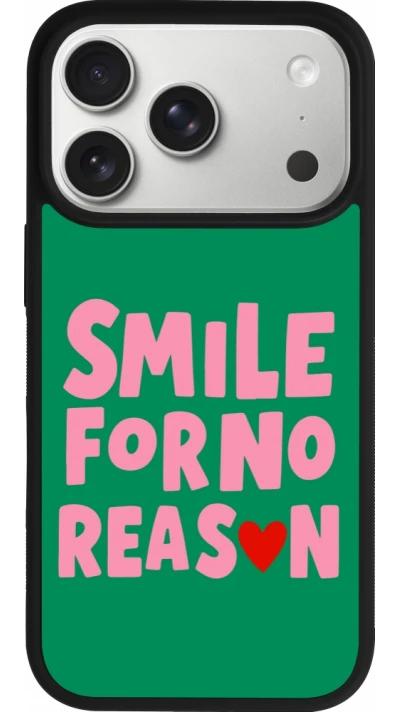 iPhone 17 Pro Case Hülle - Silikon schwarz Smile for no reason 2026