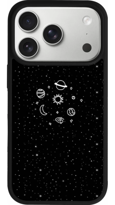 iPhone 17 Pro Case Hülle - Silikon schwarz Space Doodle