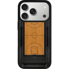 Coque iPhone 18 Pro / 17 Pro - Silicone rigide noir Sports 2026 Basketball