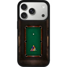 Coque iPhone 18 Pro / 17 Pro - Silicone rigide noir Sports 2026 Billard