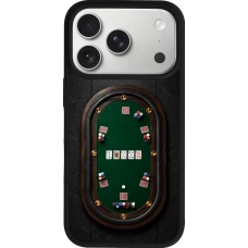 Coque iPhone 18 Pro / 17 Pro - Silicone rigide noir Sports 2026 Poker