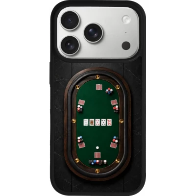 Coque iPhone 18 Pro / 17 Pro - Silicone rigide noir Sports 2026 Poker