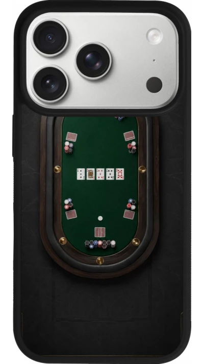 iPhone 18 Pro / 17 Pro Case Hülle - Silikon schwarz Sports 2026 Poker