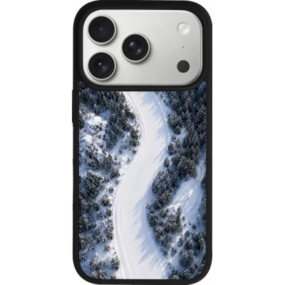 Coque iPhone 18 Pro / 17 Pro - Silicone rigide noir Sports 2026 Ski