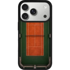 Coque iPhone 18 Pro / 17 Pro - Silicone rigide noir Sports 2026 Tennis