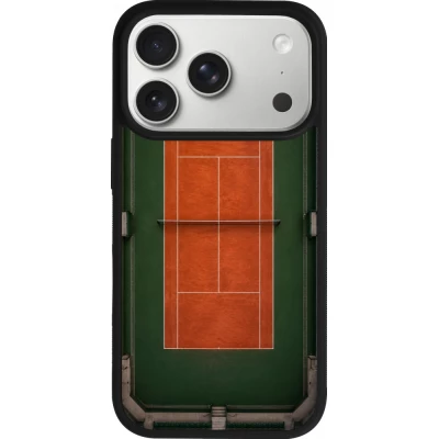 Coque iPhone 18 Pro / 17 Pro - Silicone rigide noir Sports 2026 Tennis