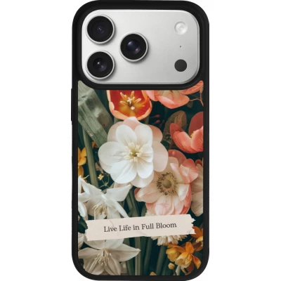 Coque iPhone 18 Pro / 17 Pro - Silicone rigide noir Full Bloom Spring 2026
