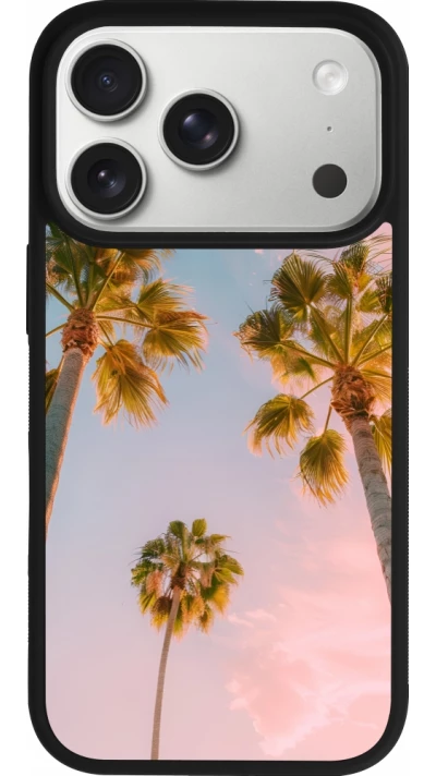 iPhone 17 Pro Case Hülle - Silikon schwarz Summer 2025 Palmiers
