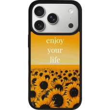iPhone 17 Pro Case Hülle - Silikon schwarz Summer 2026 Enjoy your life