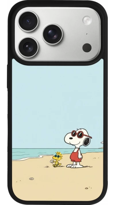 iPhone 17 Pro Case Hülle - Silikon schwarz Snoopy on the beach Summer 2026