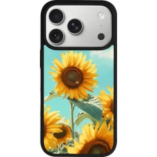 iPhone 17 Pro Case Hülle - Silikon schwarz Sunflowers Summer 2026