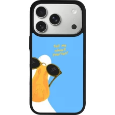 Coque iPhone 17 Pro - Silicone rigide noir Tell me about yourself Summer 2026