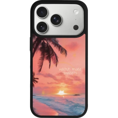 iPhone 17 Pro Case Hülle - Silikon schwarz Watch more sunsets Summer 2026