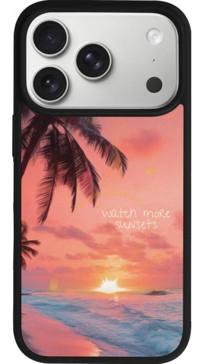 iPhone 17 Pro Case Hülle - Silikon schwarz Watch more sunsets Summer 2026